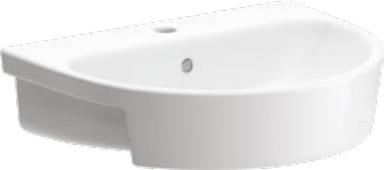 Glacier Semi Recessed Basin 555 x 435mm