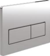 Flush Rectangle Design Dual Flush Plates Chrome H163 x W245 x D50mm