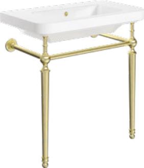 Homeros 810mm Basin With Washstand Brushed Brass W810 x H820 x D465mm
