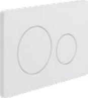 Flush Round Design Dual Flush Plates White H163 x W245 x D50mm