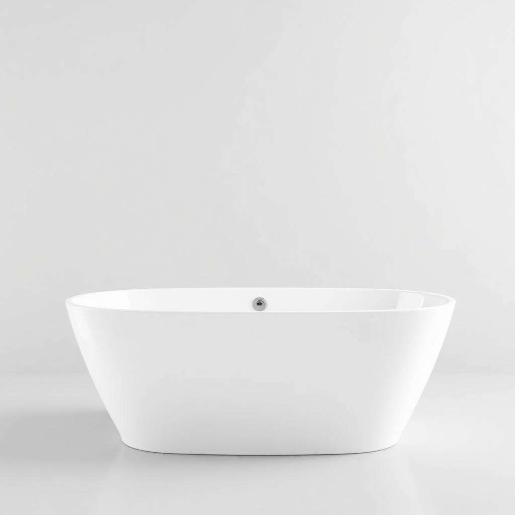 Modern Freestanding Bath L1500 with chrome claw feet W750 x H650mm
