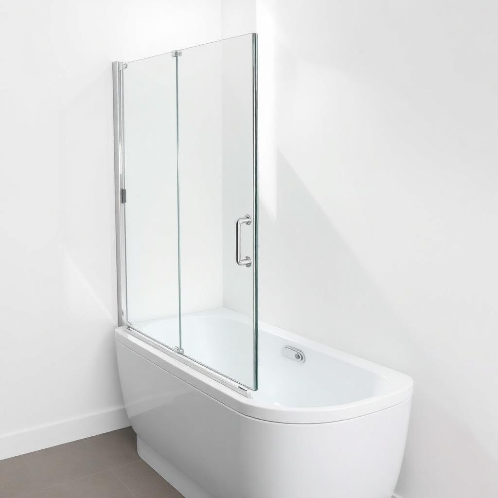 Bath L Shape Bath Screen - Matt Black L shape shower bath