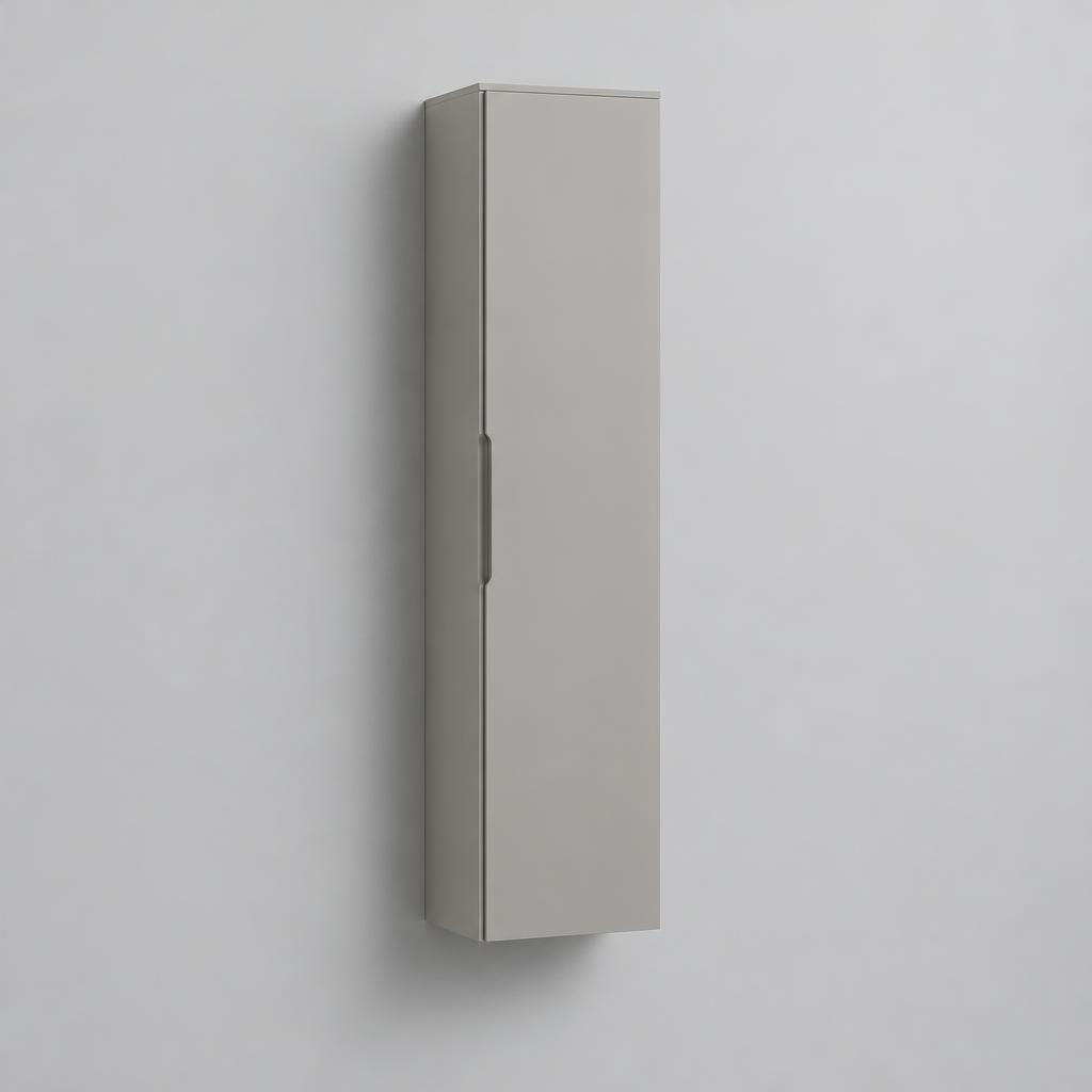 Arla Wall Hung 350mm 1 Door Tall Unit Matt Olive Green W350 x H1600 x D350mm