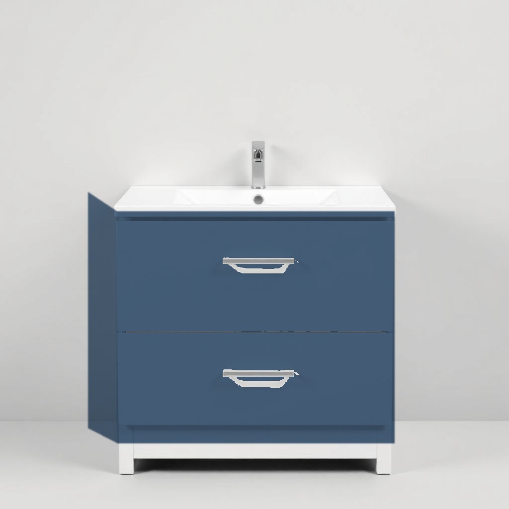 Catalina 1536mm Standard Basin, Wc & 1 Door Unit Pack Matt Arley Blue W1536 x H820 x D322mm