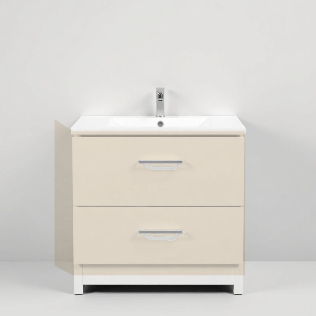 Edvin Wall Hung 815mm 1 Drawer Basin Unit Matt Cotton Including 1 tap W815 x H435 x D460mm