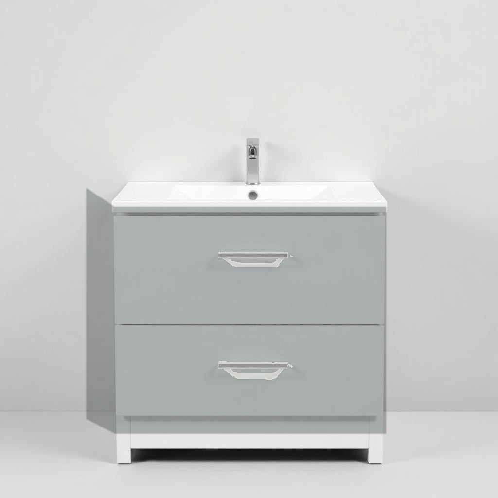 Adeline 600mm Slim Basin Unit Matt Dove Grey W600 x H640* x D218mm