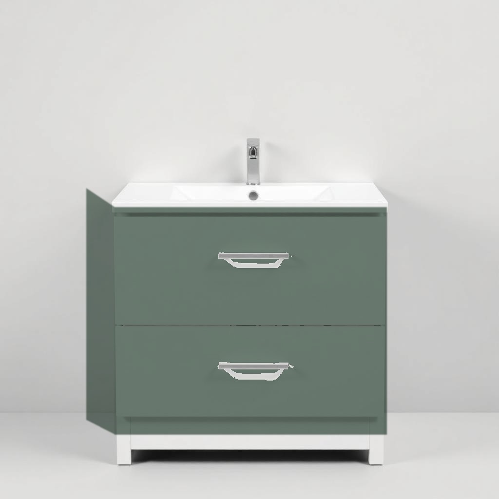 Catalina 1236mm Slim Basin & Wc Pack Matt Green Camo W1236 x H820 x D222mm