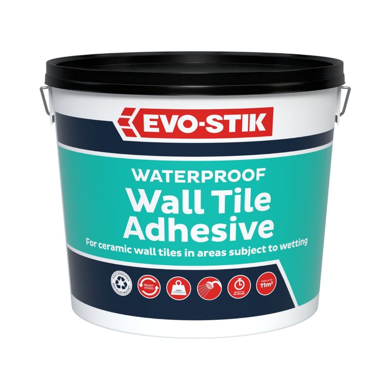 Evo-Stick 30812633 Waterproof Wall Tile Adhesive 10L Natural