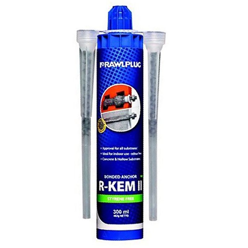 Rawlplug 300ml R-KEM II Polyester Resin Cartridge & Nozzle