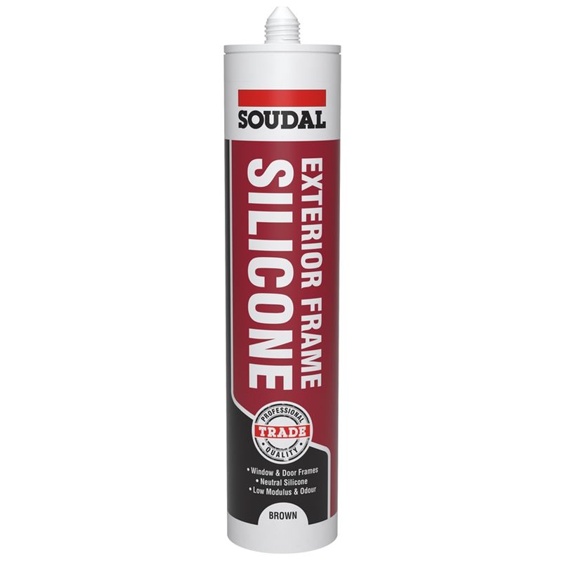 Soudal 270ml Exterior Frame Silicone - Brown
