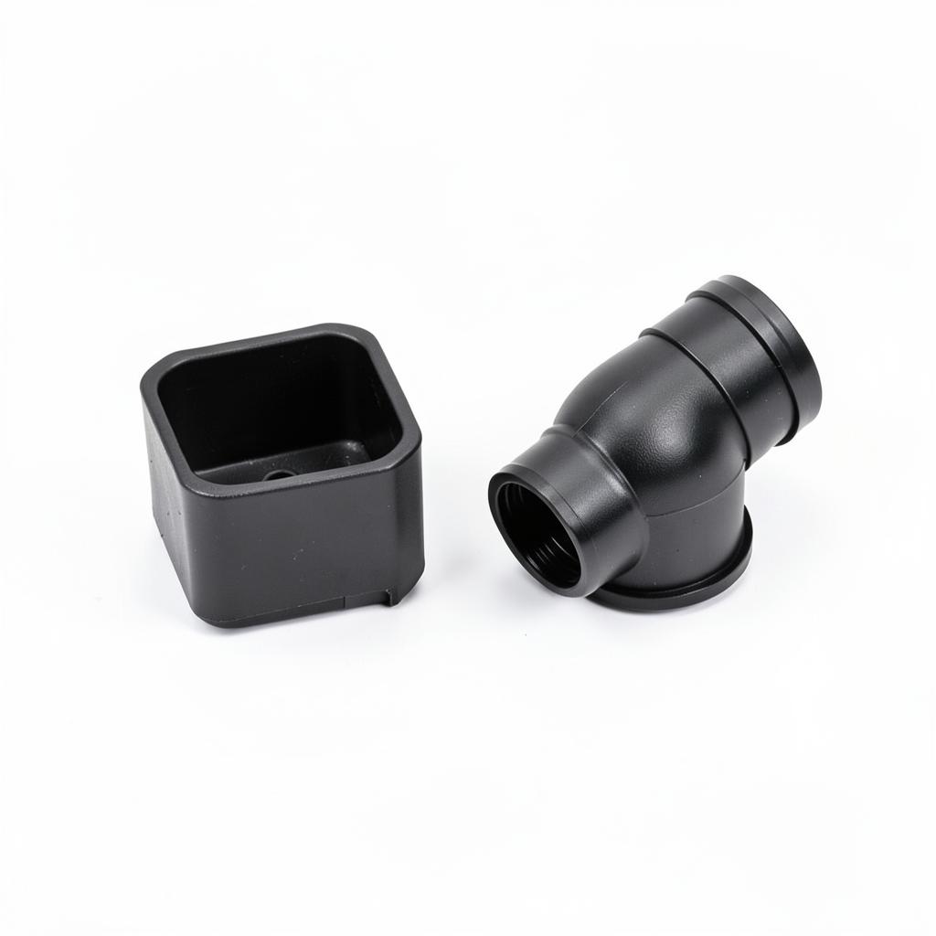 65mm Square Downpipe Offset Bend 112.5 Degree Black