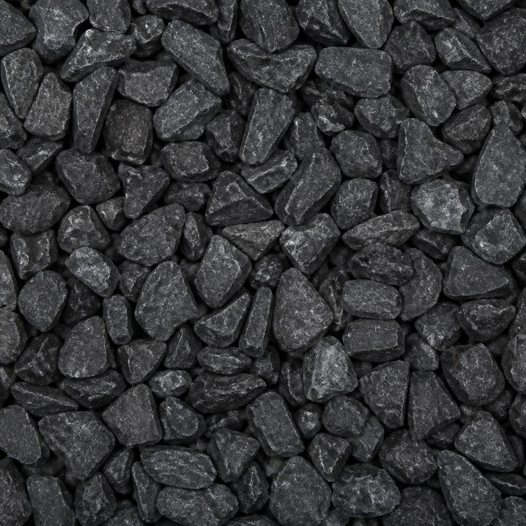 Black Basalt Decorative Garden Chippings Approx Size: 20mm Bag 25kg Gravel